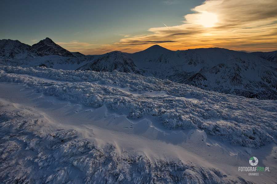 Zachód słońca w Tatrach