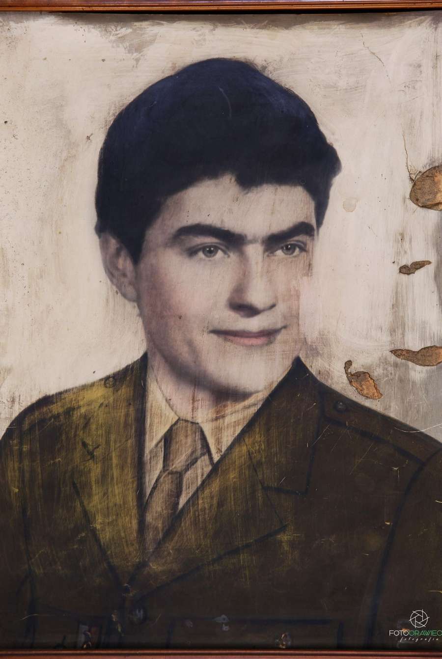 Oryginał, obraz malowany na bazie fotografii czarno-białej